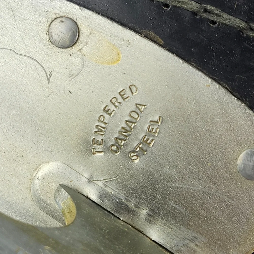 Vintage 1970s/1980s Icecablades Black Leather Ice Skates Canada Size‎ 11